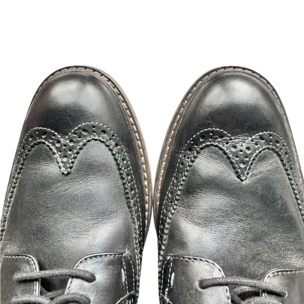 Vionic Men’s Black Leather Wingtip Oxford Dress Shoes Size 8.5 Brogue Classic